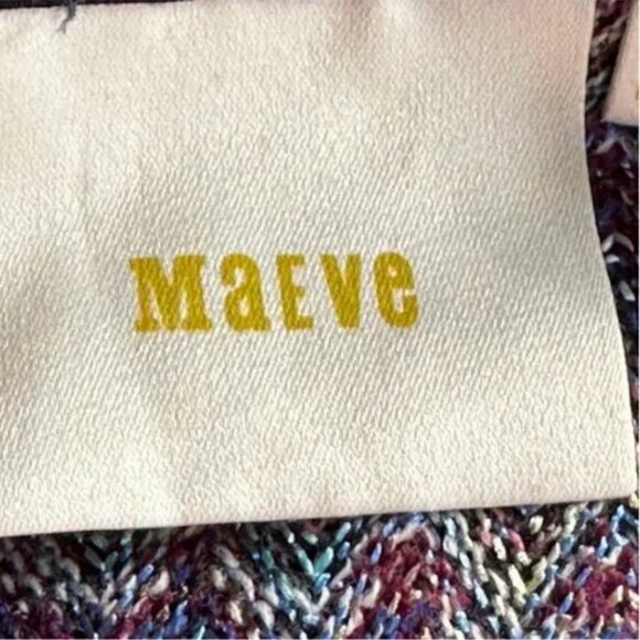 Anthropologie Maeve Westwater Chevron Pattern High Low Knit Flapper Dress Small - Picture 7 of 9